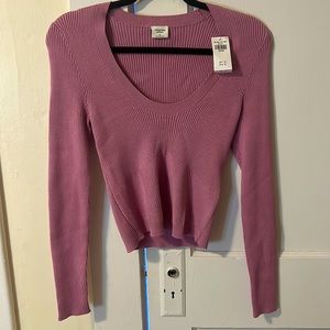 Pink Abercrombie scoop neck corset top with tags
